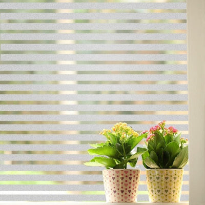 Stripe Pattern Frosted Window Film