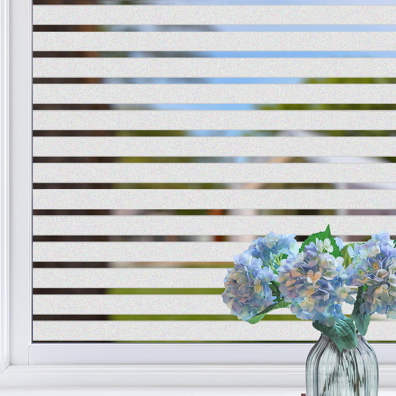 Stripe Pattern Frosted Window Film