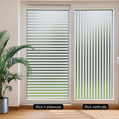 Stripe Pattern Frosted Window Film