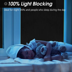 Rain Silk Blackout Window Film with Grid Backing
