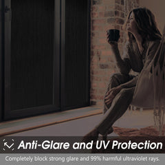 Rain Silk Blackout Window Film with Grid Backing