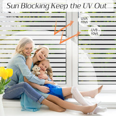 Stripe Pattern Frosted Window Film