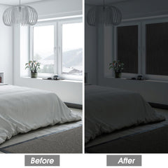 Rain Silk Blackout Window Film with Grid Backing