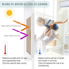 Hidbea stained glass window film adds decor while blocking harmful UV rays.