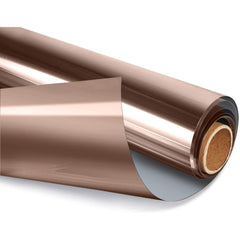 Non-Adhesive Heat Control Window Film One Way Static Cling Window Tint, Brown-Sliver