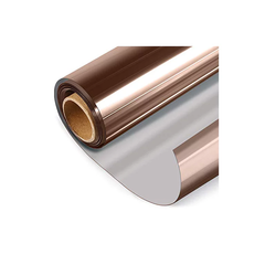 Non-Adhesive Heat Control Window Film One Way Static Cling Window Tint, Brown-Sliver