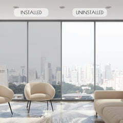 Non-Adhesive Heat Control Window Film One Way Static Cling Window Tint, Silver