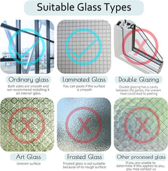 Non-Adhesive Heat Control Window Film One Way Static Cling Window Tint, Silver