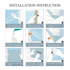 Non-Adhesive Heat Control Window Film One Way Static Cling Window Tint, Silver
