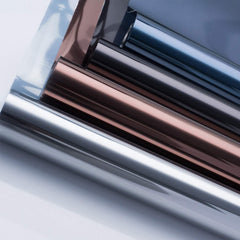 Non-Adhesive Heat Control Window Film One Way Static Cling Window Tint, Silver