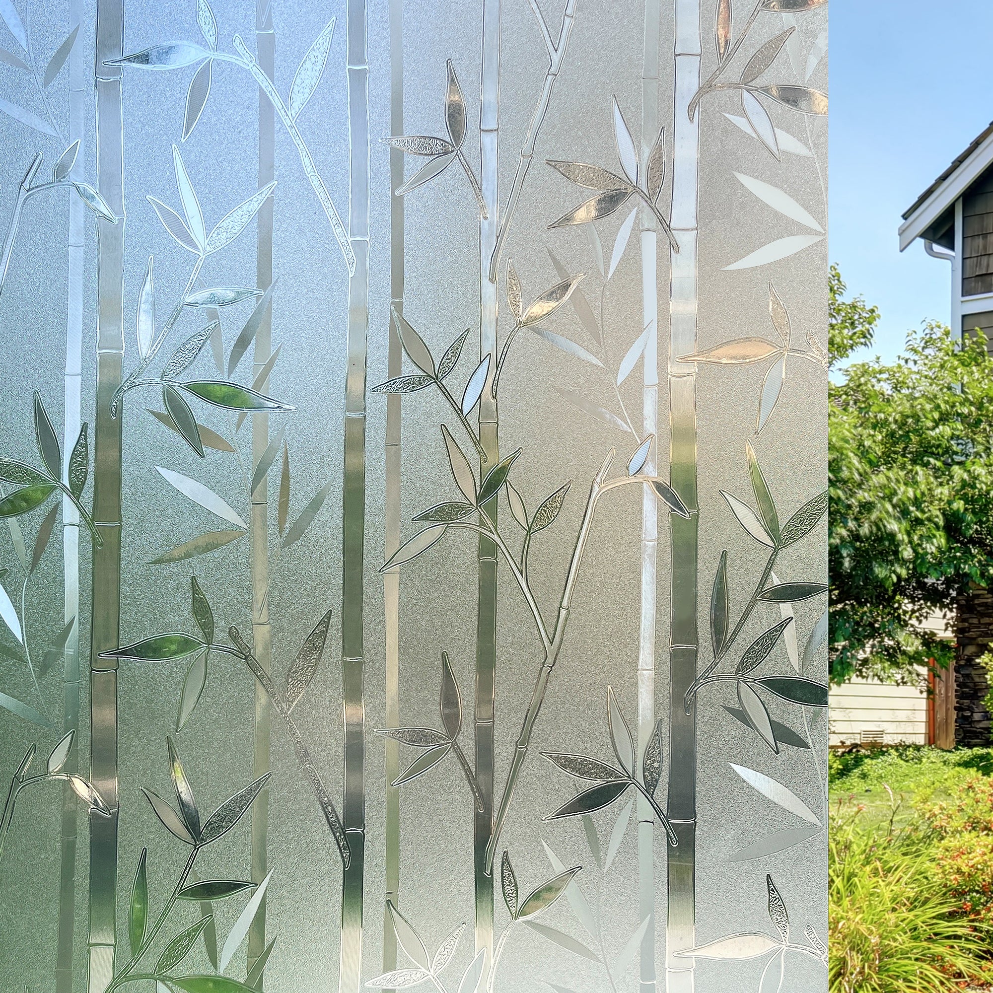 Bamboo Decorative Privacy Window Film