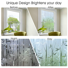 Bamboo Decorative Privacy Window Film