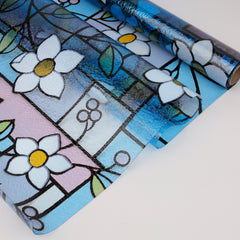 Magnolia Floral Stained Glass Decorative Privacy Window Film