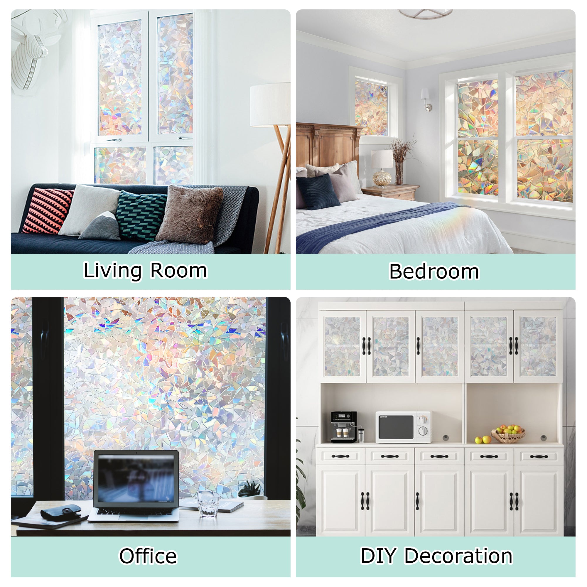 Rainbow Static Cling Decorative Window Film – HIDBEA