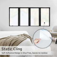 Non-Adhesive Static Cling Frosted Privacy Decorative Window Film