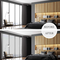 Non-Adhesive Heat Control Window Film One Way Static Cling Window Tint, Black-Sliver