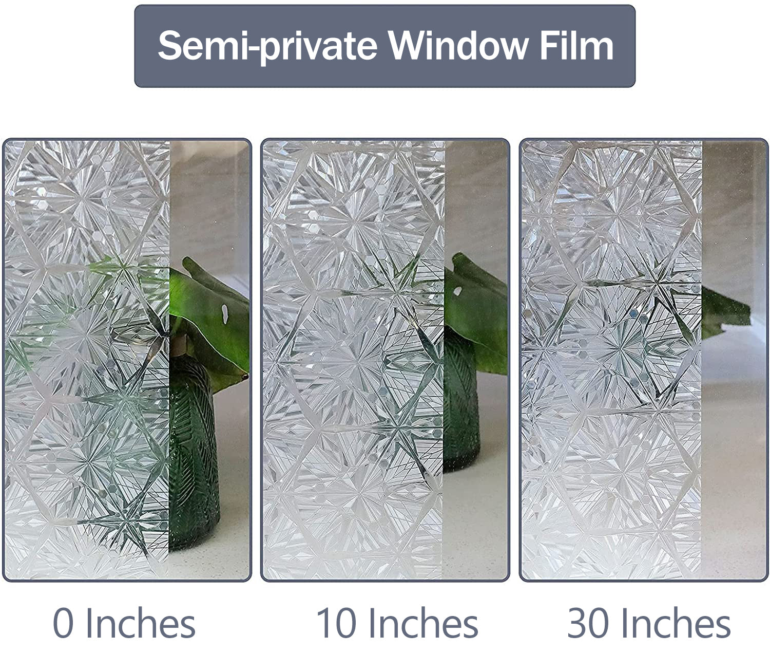 HIDBEA 17 in. x 78.7 in. Geometric Decorative Window Film