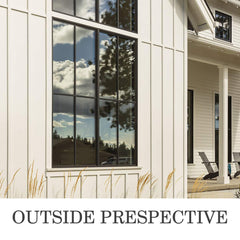 Non-Adhesive Heat Control Window Film One Way Static Cling Window Tint, Black-Sliver