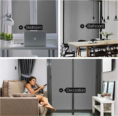 Non-Adhesive Gray Frosted Privacy Decorative Window Film