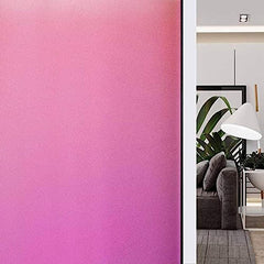 Non-Adhesive Pink Frosted Privacy Decorative Window Film