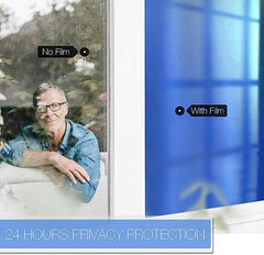 Hidbea blue privacy windows film for elegant decor and enhanced privacy.